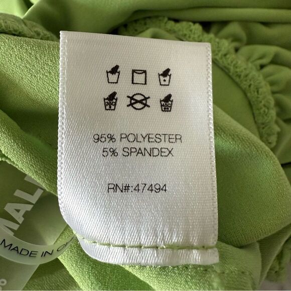 Norma Kamali Asymmetrical Green Halter Dress - Picture 10 of 10